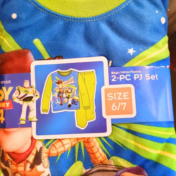 Disney Pixar Toy Story Boy's 2 Piece Sleepwear Pajama Set Size 6/7 - Picture 3 of 3
